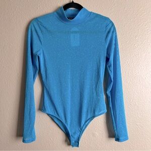 NWT Size Medium Blue Sparkly Bodysuit from Willow Boutique
